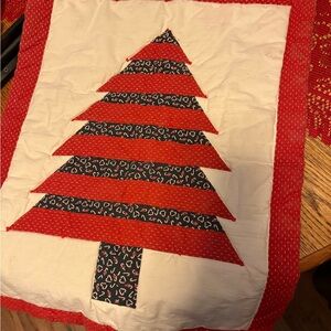 Festive Red and Black Christmas Tree wall hanger